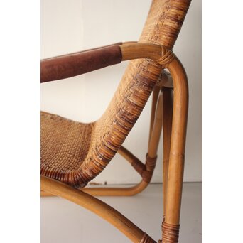 山川ラタン 籐肘掛椅子 2脚1組　T483 