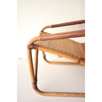 山川ラタン 籐肘掛椅子 2脚1組　T483 