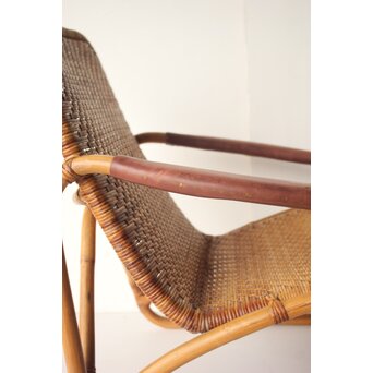山川ラタン 籐肘掛椅子 2脚1組　T483 