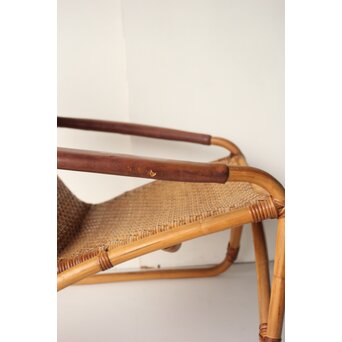 山川ラタン 籐肘掛椅子 2脚1組　T483 