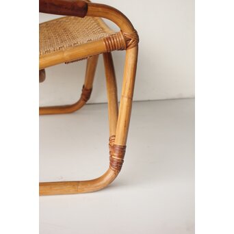 山川ラタン 籐肘掛椅子 2脚1組　T483 