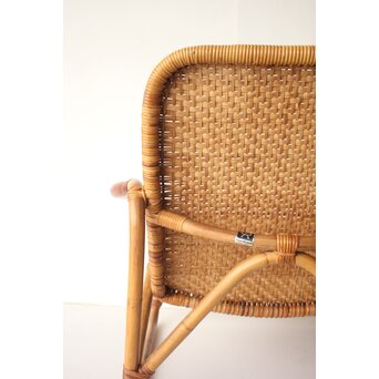 山川ラタン 籐肘掛椅子 2脚1組　T483 