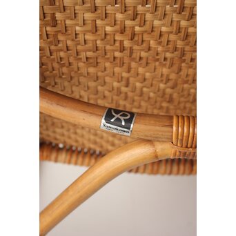 山川ラタン 籐肘掛椅子 2脚1組　T483 