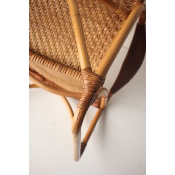 山川ラタン 籐肘掛椅子 2脚1組　T483 