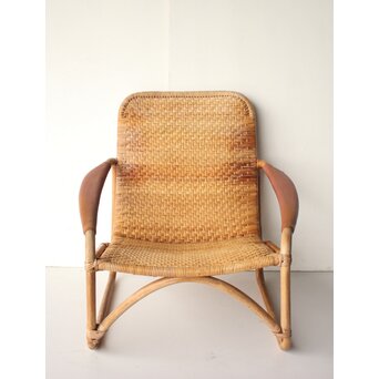 山川ラタン 籐肘掛椅子 2脚1組　T483 