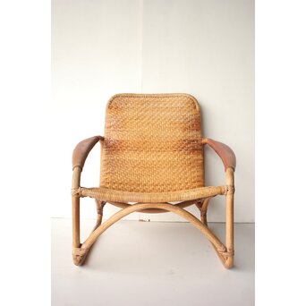 山川ラタン 籐肘掛椅子 2脚1組　T483 