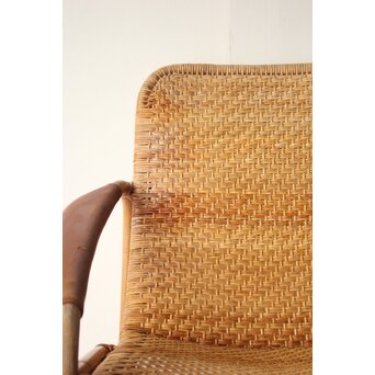 山川ラタン 籐肘掛椅子 2脚1組　T483 