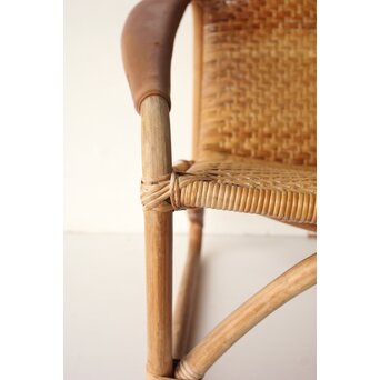 山川ラタン 籐肘掛椅子 2脚1組　T483 