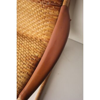 山川ラタン 籐肘掛椅子 2脚1組　T483 