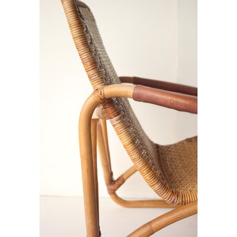 山川ラタン 籐肘掛椅子 2脚1組　T483 