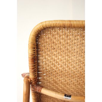 山川ラタン 籐肘掛椅子 2脚1組　T483 