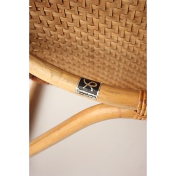 山川ラタン 籐肘掛椅子 2脚1組　T483 