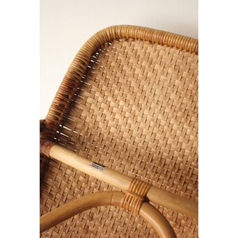 山川ラタン 籐肘掛椅子 2脚1組　T483 