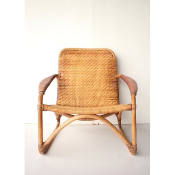 山川ラタン 籐肘掛椅子 2脚1組　T483 