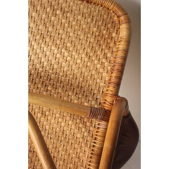 山川ラタン 籐肘掛椅子 2脚1組　T483 