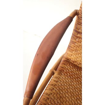 山川ラタン 籐肘掛椅子 2脚1組　T483 