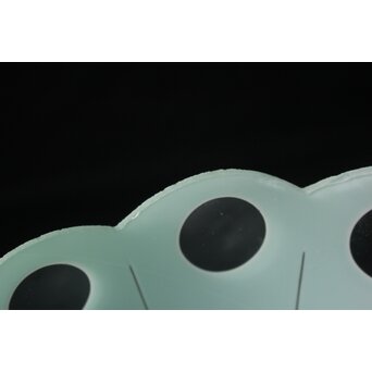 緑色切子 変形兜型傘 電笠　A0570 