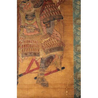 古画 加藤清正 髭曼荼羅 日蓮 名号 南無妙法蓮華経　Z950 