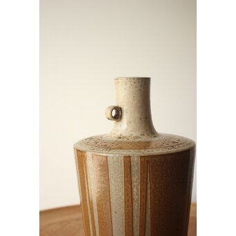 宮之原謙 斑釉蛇の目花生　P651 