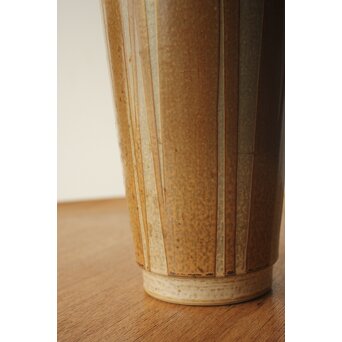 宮之原謙 斑釉蛇の目花生　P651 