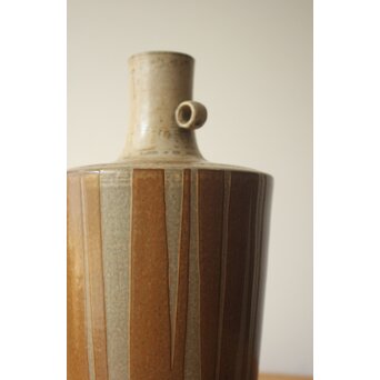 宮之原謙 斑釉蛇の目花生　P651 