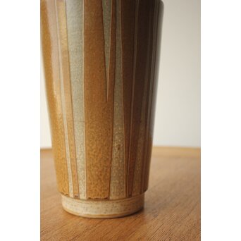 宮之原謙 斑釉蛇の目花生　P651 