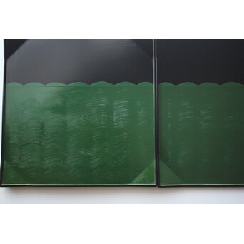 輪島塗 緑青海波文 膳 五客　Q410 