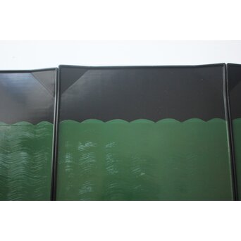 輪島塗 緑青海波文 膳 五客　Q410 