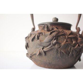 花鳥 鉄瓶 湯沸　M490 