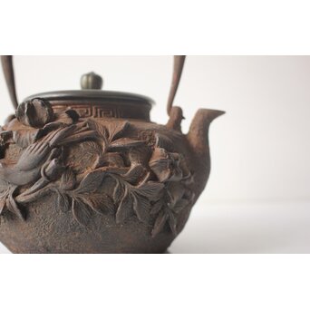 花鳥 鉄瓶 湯沸　M490 