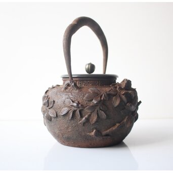 花鳥 鉄瓶 湯沸　M490 