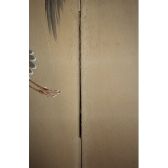 堀田秀叢 五位鷺図 屏風　Z955 