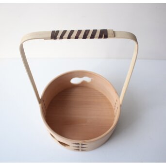 柴田慶信 瓢透莨盆 曲げわっぱ 伝統工芸　X650 