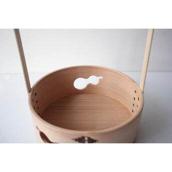 柴田慶信 瓢透莨盆 曲げわっぱ 伝統工芸　X650 