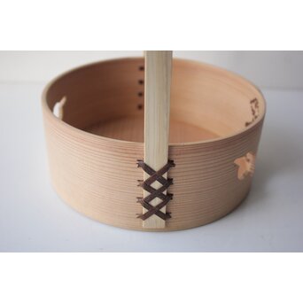 柴田慶信 瓢透莨盆 曲げわっぱ 伝統工芸　X650 