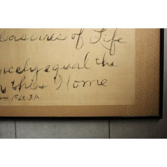 駐在アメリカ軍 書 calligraphy 扁額　Z960 