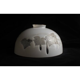 古手 白被切子電笠 2個1組　A0571 