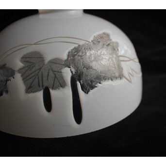 古手 白被切子電笠 2個1組　A0571 