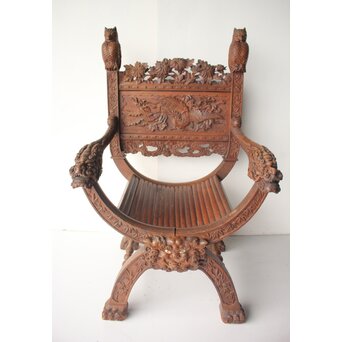 日光彫か ダンテスカチェア 装飾椅子　X651 