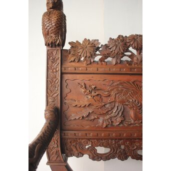 日光彫か ダンテスカチェア 装飾椅子　X651 