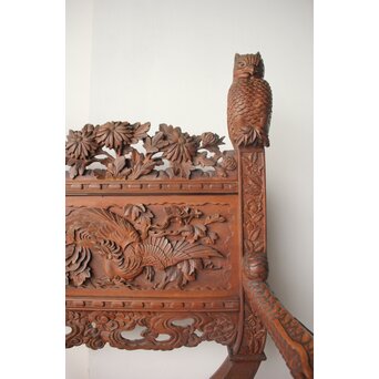 日光彫か ダンテスカチェア 装飾椅子　X651 