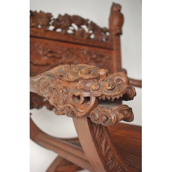 日光彫か ダンテスカチェア 装飾椅子　X651 
