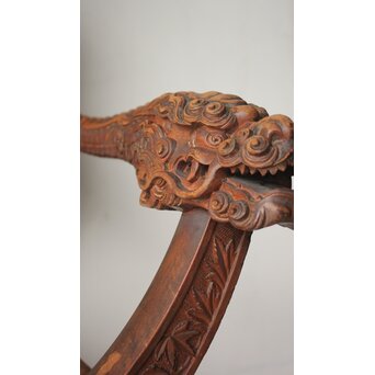 日光彫か ダンテスカチェア 装飾椅子　X651 