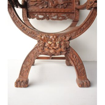 日光彫か ダンテスカチェア 装飾椅子　X651 