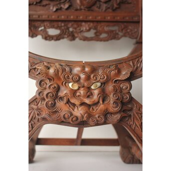 日光彫か ダンテスカチェア 装飾椅子　X651 