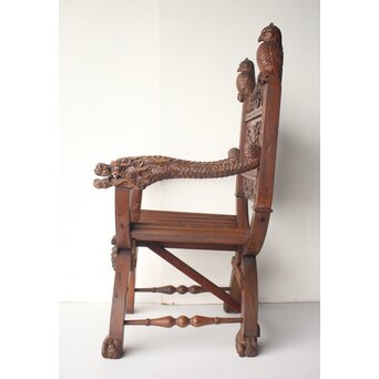 日光彫か ダンテスカチェア 装飾椅子　X651 