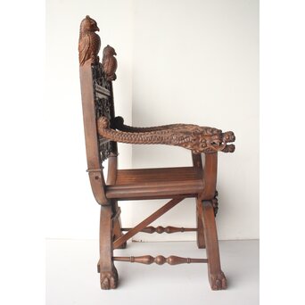 日光彫か ダンテスカチェア 装飾椅子　X651 