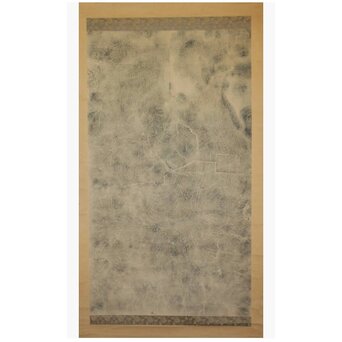 東大寺大仏蓮弁拓本 華厳経 如来坐像 掛軸紙本　Z963