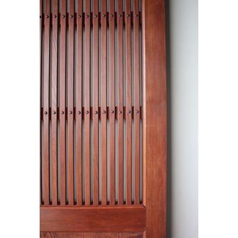 弁柄色 格子蔵戸　W0274 