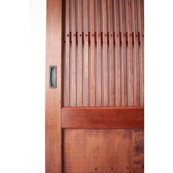 弁柄色 格子蔵戸　W0274 